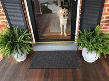 Load image into Gallery viewer, LuxUrux Durable Door Mat, Heavy Duty for Indoor Outdoor - 17x30 Inch, Grey leaves