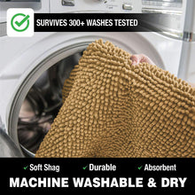 Load image into Gallery viewer, Rectangle Microfiber Bathroom Rug, 15x23 inch, Beige