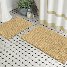 Load image into Gallery viewer, Rectangular 2 Piece Bath Rug Set | 20x30 + 15x23 inch | Beige