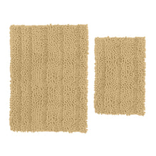 Load image into Gallery viewer, 2 Piece Rectangular Bath Rug Set, 15x23 + 24x36 inch, Beige