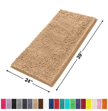 Load image into Gallery viewer, Rectangle Microfiber Bathroom Rug, 24x39 inch, Beige