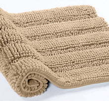 Load image into Gallery viewer, 2 Piece Rectangular Bath Rug Set, 15x23 + 24x36 inch, Beige