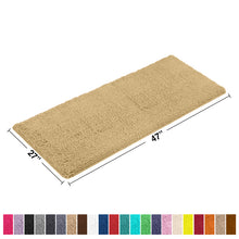 Load image into Gallery viewer, Rectangle Microfiber Bathroom Rug, 27x47 inch, Beige