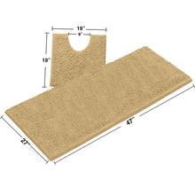 Load image into Gallery viewer, Luxury Microfiber 2-Piece Toilet & Bath Mat Set, XL, Beige