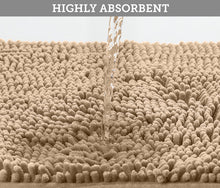Load image into Gallery viewer, Rectangle Microfiber Bathroom Rug, 27x47 inch, Beige