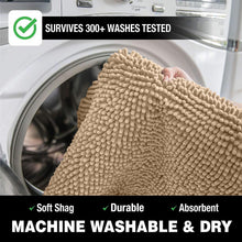 Load image into Gallery viewer, Microfiber Bathroom Rectangle Rug, 20x30 Inch, Beige