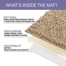 Load image into Gallery viewer, Bathroom Rugs Luxury Chenille 2-Piece Bath Mat Set, Large, Beige