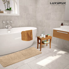 Load image into Gallery viewer, Rectangle Microfiber Bathroom Rug, 27x47 inch, Beige