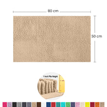 Load image into Gallery viewer, Microfiber Bathroom Rectangle Rug, 20x30 Inch, Beige