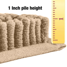 Load image into Gallery viewer, U-Shaped Contoured Rug for Around Toilet, Super Absorbent Bath Rug, Machine Wash & Dry, 20 x 20, Beige