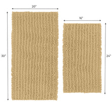 Load image into Gallery viewer, Rectangular 2 Piece Bath Rug Set | 20x30 + 15x23 inch | Beige