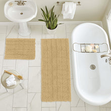 Load image into Gallery viewer, 2 Piece Rectangular Bath Rug Set, 15x23 + 27x47 inch, Beige