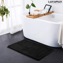 Load image into Gallery viewer, Rectangle Microfiber Bathroom Rug, 24x39 inch, Black