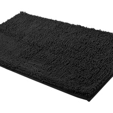 Load image into Gallery viewer, Rectangle Microfiber Bathroom Rug, 24x39 inch, Black