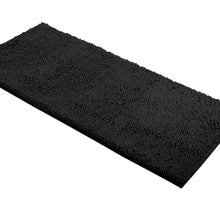 Load image into Gallery viewer, Runner Microfiber Bathroom Rug, 21x59 inch, Black