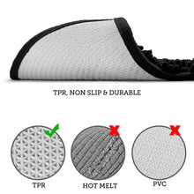 Load image into Gallery viewer, 2 Piece Bath Rug + Square Cutout Toilet Mat Set, Black
