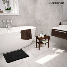 Load image into Gallery viewer, Microfiber Bathroom Rectangle Rug, 20x30 Inch, Black