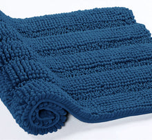 Load image into Gallery viewer, 2 Piece Rectangular Bath Rug Set, 15x23 + 27x47 inch, Blue