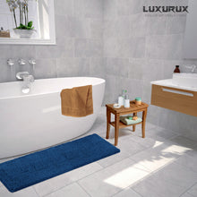 Load image into Gallery viewer, Rectangle Microfiber Bathroom Rug, 27x47 inch, Blue