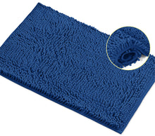 Load image into Gallery viewer, Rectangle Microfiber Bathroom Rug, 15x23 inch, Blue