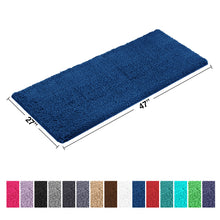 Load image into Gallery viewer, Rectangle Microfiber Bathroom Rug, 27x47 inch, Blue