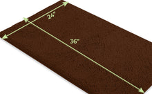 Load image into Gallery viewer, Rectangle Microfiber Bathroom Rug, 24x36 inch, Brown