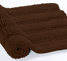 Load image into Gallery viewer, 2 Piece Rectangular Bath Rug Set, 15x23 + 27x47 inch, Brown