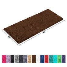 Load image into Gallery viewer, Rectangle Microfiber Bathroom Rug, 27x47 inch, Brown