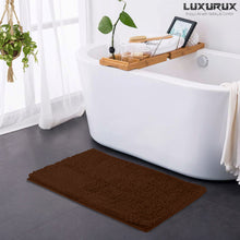 Load image into Gallery viewer, Rectangle Microfiber Bathroom Rug, 24x39 inch, Brown