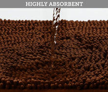 Load image into Gallery viewer, Rectangle Microfiber Bathroom Rug, 27x47 inch, Brown