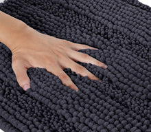 Load image into Gallery viewer, 2 Piece Rectangular Bath Rug Set, 15x23 + 20x30  inch, Charcoal