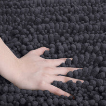 Load image into Gallery viewer, Rectangular 2 Piece Bath Rug Set | 20x30 + 15x23 inch | Charcoal