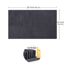 Load image into Gallery viewer, Rectangle Microfiber Bathroom Rug, 15x23 inch, Charcoal