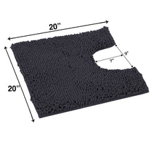 Load image into Gallery viewer, U-Shaped Toilet Bathroom Rug, 20x20, Charcoal