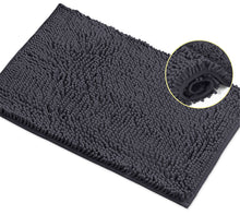 Load image into Gallery viewer, Rectangle Microfiber Bathroom Rug, 15x23 inch, Charcoal