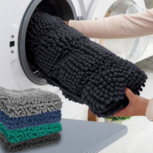 Load image into Gallery viewer, 2 Piece Rectangular Bath Rug Set, 15x23 + 27x47 inch, Charcoal