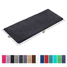 Load image into Gallery viewer, Rectangle Microfiber Bathroom Rug, 27x47 inch, Charcoal