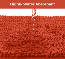 Load image into Gallery viewer, 2 Piece Bath Rug + Square Cutout Toilet Mat Set, Coral