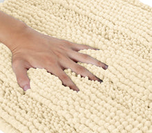 Load image into Gallery viewer, 2 Piece Rectangular Bath Rug Set, 15x23 + 27x47 inch, Cream