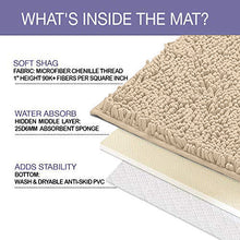 Load image into Gallery viewer, Luxury Microfiber 2-Piece Toilet & Bath Mat Set, XL, Cream