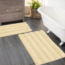 Load image into Gallery viewer, 2 Piece Rectangular Bath Rug Set, 15x23 + 20x30  inch, Cream