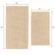 Load image into Gallery viewer, Rectangular 2 Piece Bath Rug Set | 20x30 + 15x23 inch | Cream