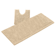 Load image into Gallery viewer, Luxury Microfiber 2-Piece Toilet & Bath Mat Set, XL, Cream