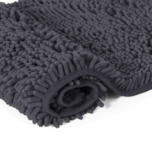 Load image into Gallery viewer, Luxury Microfiber 2-Piece Toilet & Bath Mat Set, XL, Dark Gray