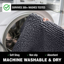 Load image into Gallery viewer, Luxury Microfiber 2-Piece Toilet & Bath Mat Set, XL, Dark Gray
