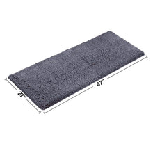 Load image into Gallery viewer, Rectangle Microfiber Bathroom Rug, 27x47 inch, Dark Gray