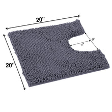 Load image into Gallery viewer, U-Shaped Toilet Bathroom Rug, 20x20, Dark Gray