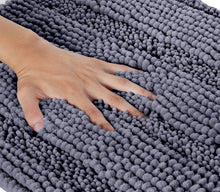 Load image into Gallery viewer, 2 Piece Rectangular Bath Rug Set, 15x23 + 27x47 inch, Dark Gray