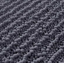 Load image into Gallery viewer, Rectangular 2 Piece Bath Rug Set | 20x30 + 15x23 inch | Dark Grey