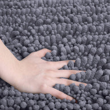 Load image into Gallery viewer, Rectangular 2 Piece Bath Rug Set, 15x23 + 27x47 inch, Dark Gray